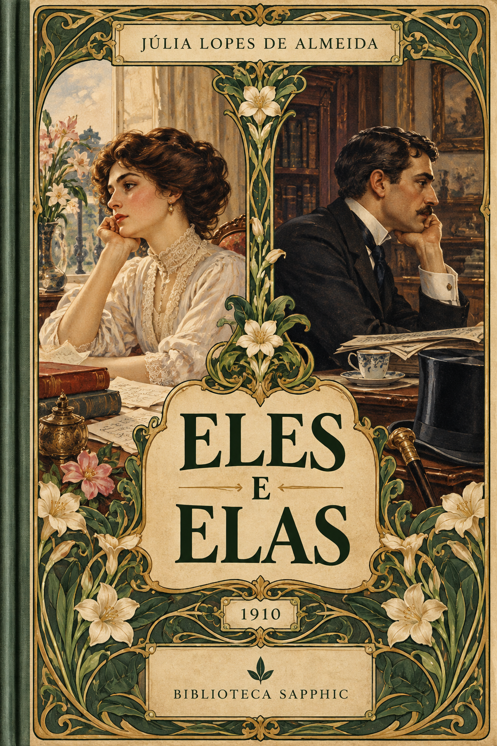 Capa de Eles e Elas, de Júlia Lopes de Almeida